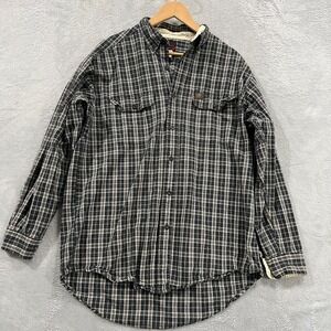Wrangler Riggs Shirt Men Large Plaid Button Up Long Sleeve Workwear Southwestern